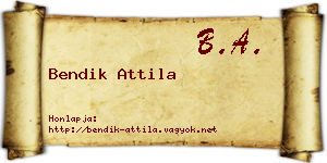 Bendik Attila névjegykártya